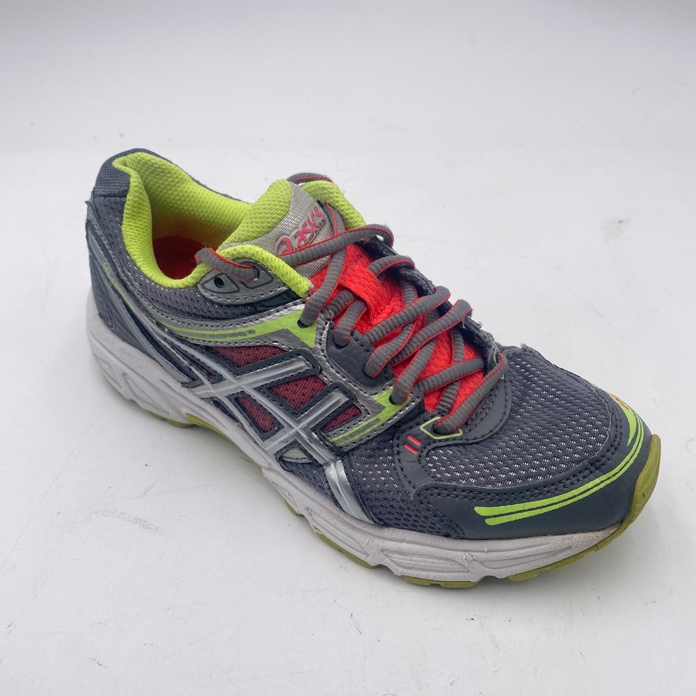 ASICS Gel-Contend Running Shoes Womens 6 Grey Lime Green Pink T3F9N Sneakers SEO